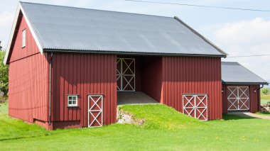 Gardermoen, Norveç - 21 Mayıs, 2014:norwegian ahşap geleneksel mimarisi üzerinde 21 Mayıs 2014 yılında gardermoen, Norveç