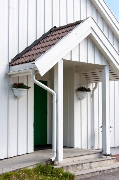 Gardermoen, Norway - May 21, 2014:Norwegian wooden traditional architecture on May 21, 2014 in Gardermoen, Norway — Stock Photo, Image