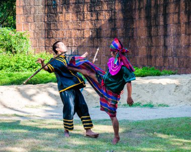 savaşçılar için Tay geleneksel savaş sanatı gösteri egzersiz