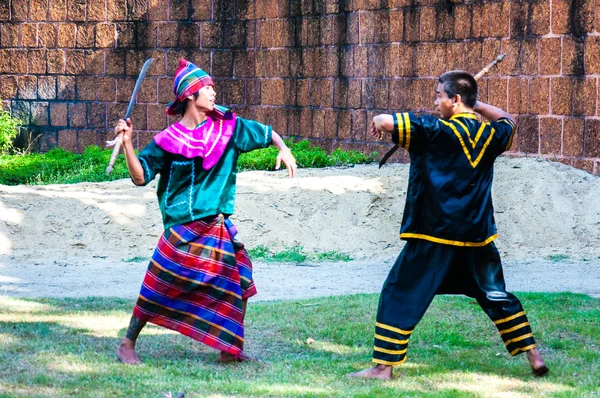 Fighters exercise for Thai traditional martial art  demonstration — Stock Photo, Image