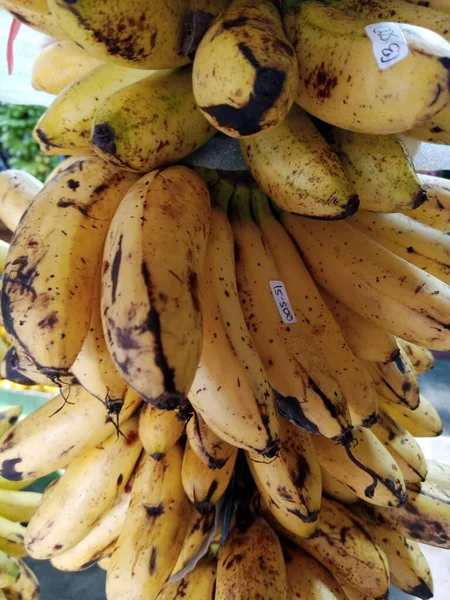 Ripe Yellowish Green Banana Fruit Suitable Healthy Diet — Stock Photo, Image