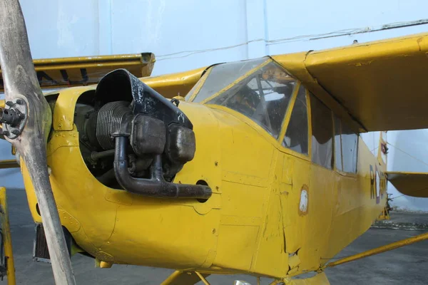 Close Retired Military Aircraft Propeller Display Aerospace Museum — Stock Fotó