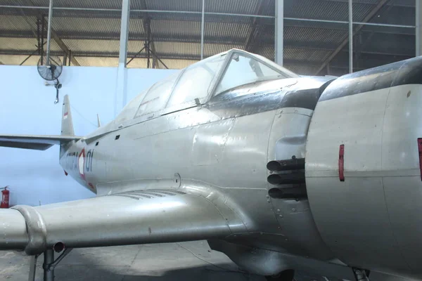 Vojenské Letadlo Indonéského Letectva Které Bylo Důchodu Vystaveno Leteckém Muzeu — Stock fotografie
