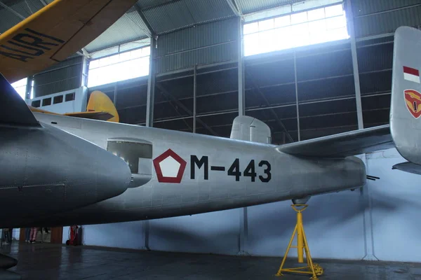 Muzeu Jsou Vystavena Letadla Indonéského Letectva Vysloužilé Letadlo — Stock fotografie