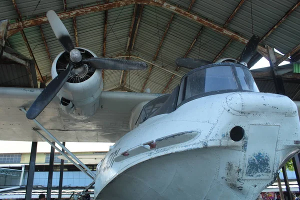 Military Aircraft Belonging Indonesian Air Force Has Been Retired Display — Stock Photo, Image