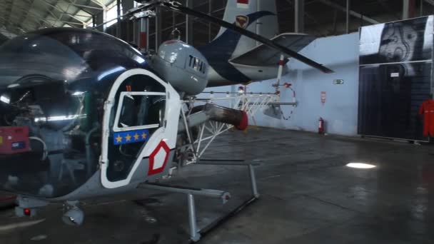 Military Helicopter Belonging Indonesian Air Force Has Been Retired Display — Stok video