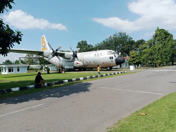 Military Aircraft Belonging Indonesian Air Force Has Been Retired Display — Stock Photo, Image