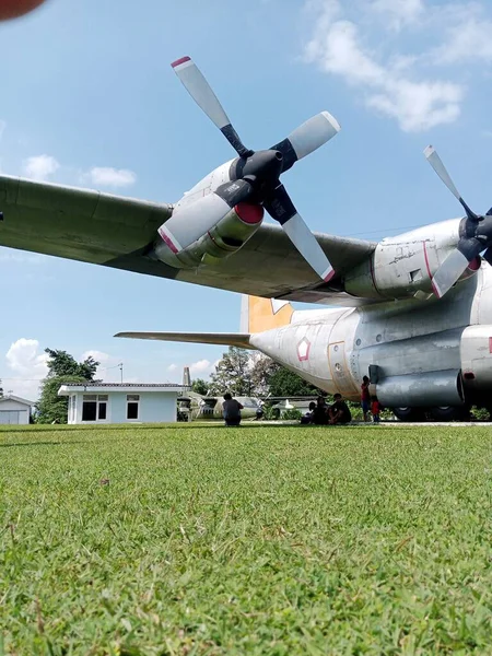 Military Aircraft Belonging Indonesian Air Force Has Been Retired Display —  Fotos de Stock