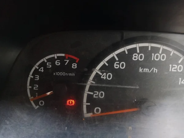 Dashboard Car Speedometer Tachometer — Stock Photo, Image