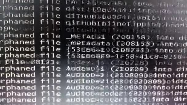 Код Мониторе Код Программы Хакеров Запущенный Экране — стоковое видео