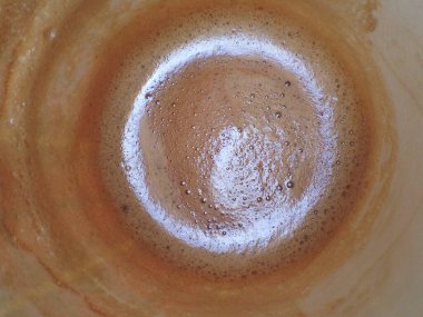 coffee bubbles cup top view