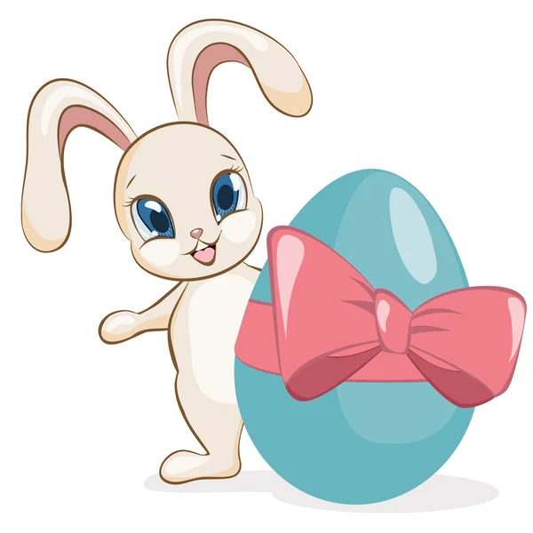Bunny with Easter egg. — Stock Vector