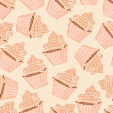 çiçeklerle süslenmiş cupcakes.