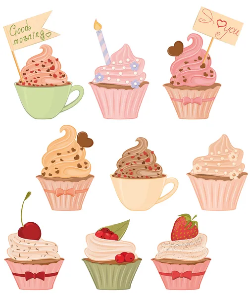 Cupcakes — Vetor de Stock