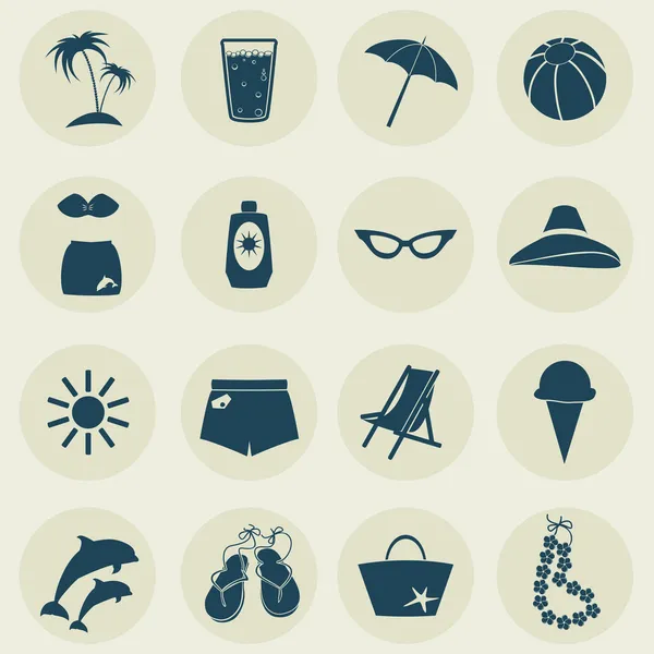 Beach icons. — Stock Vector