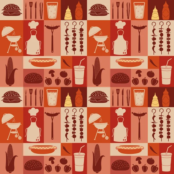 Barbecue and picnic icons — Stock Vector