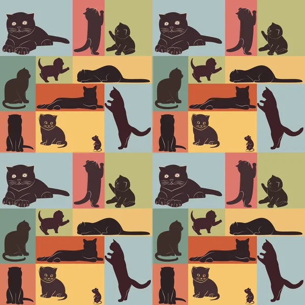 Katten. — Stockvector