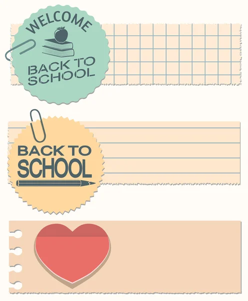 Banners de educação — Vetor de Stock