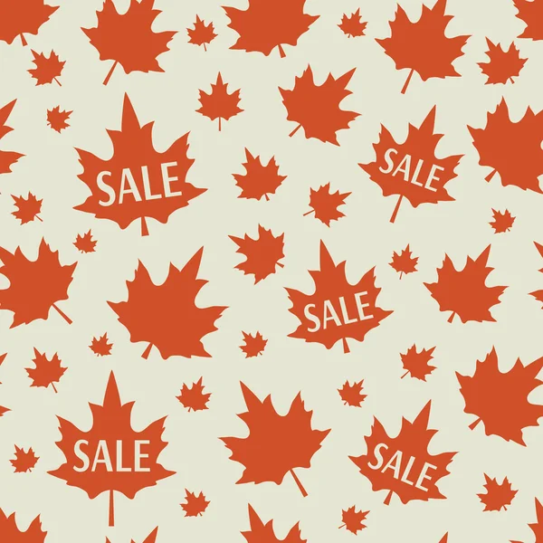 Sale background with leaves. — Stock Vector