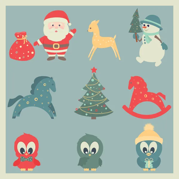 Christmas icons. — Stock Vector