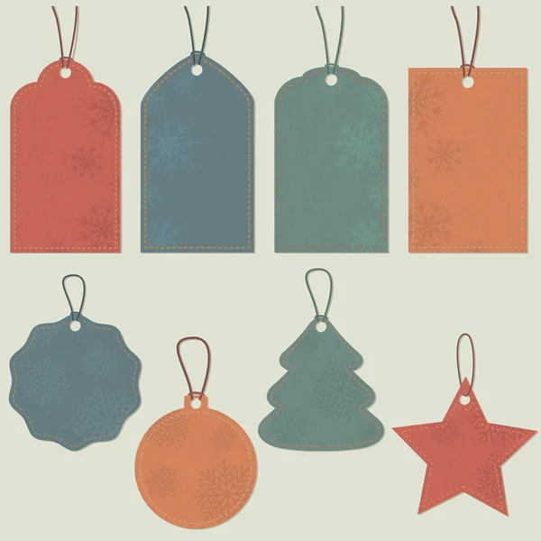 Kerstmis tags. — Stockvector