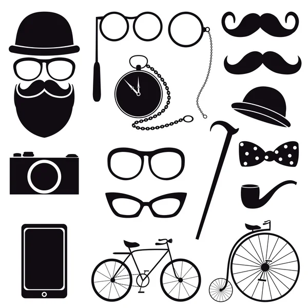 Hipster icons — Stock Vector