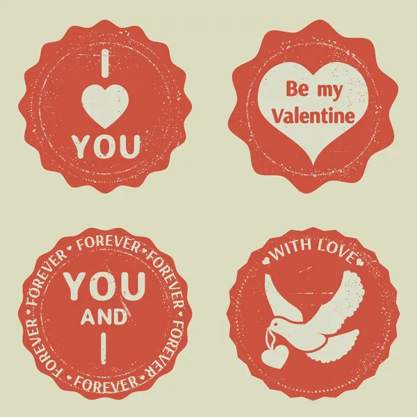 Valentine's Day labels — Stock Vector