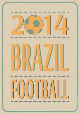 Brezilya futbol poster.