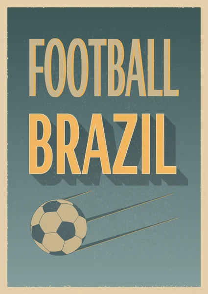 Cartel de fútbol brasileño . — Archivo Imágenes Vectoriales