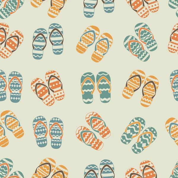 Flip flops naadloze patroon — Stockvector