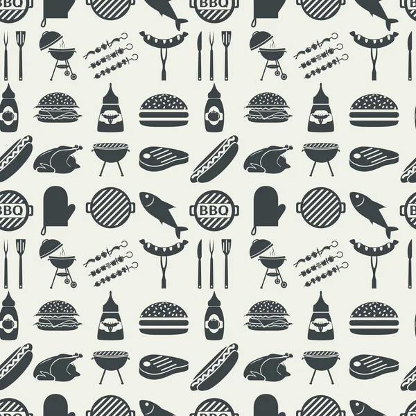 BBQ motif sans couture . — Image vectorielle