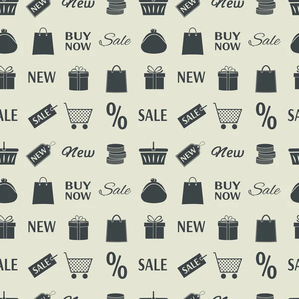 Shopping seamless pattern. — Stock Vector