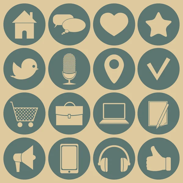 Iconos de redes sociales. — Vector de stock