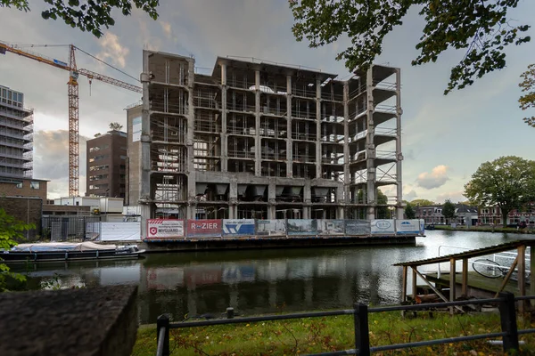 October 2021 Leiden Netherlands Construction Site Located Bastion Part Attractive — Stock Photo, Image