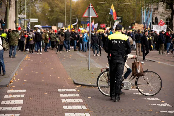 Novembre 2021 Haye Pays Bas Malieveld Manifestation Contre Les Mesures — Photo