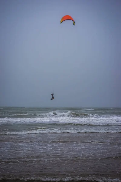 December 2021 Katwijk Aan Zee Netherlands Kite Surfers Sea Rough — Stockfoto