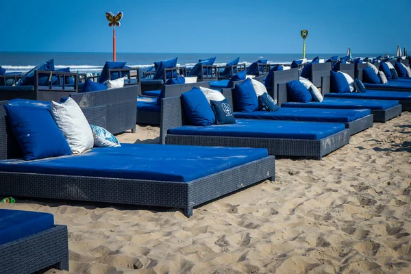 September 2021 Scheveningen Netherlands Image Popular Beach Seaside Beach Chairs — Stock Photo, Image