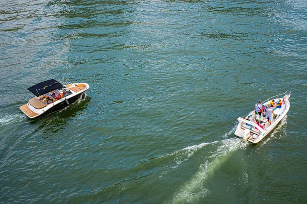 July 2022 Belgrade Serbia 17Th Belgrade Carnival Boats Sava Promenade — Stockfoto