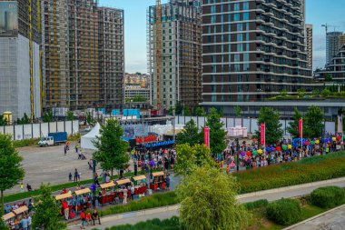 09 July  2022, Belgrade, Serbia, Open market, and concerts during the 17th Belgrade Carnival of Boats on the Sava Promenade
