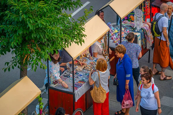09 July  2022, Belgrade, Serbia, Open market, and concerts during the 17th Belgrade Carnival of Boats on the Sava Promenade