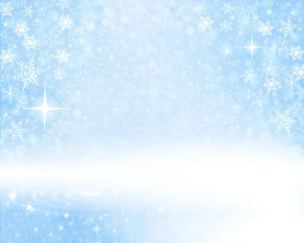 Snowy Blue Background — Stock Photo, Image