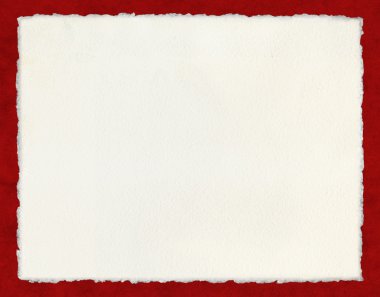 Deckled Paper on Red clipart
