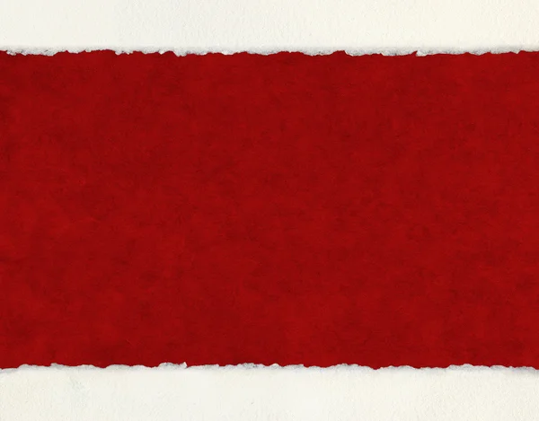 Deckled Edges on Red (horizontal) — Stock Photo, Image