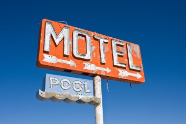 Vintage motel işareti
