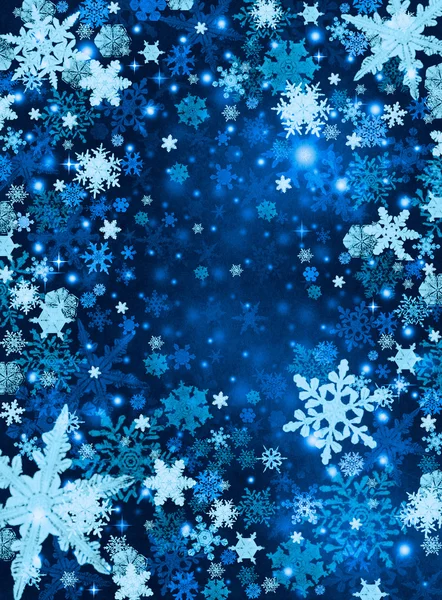 Blue Snow Background — Stock Photo, Image