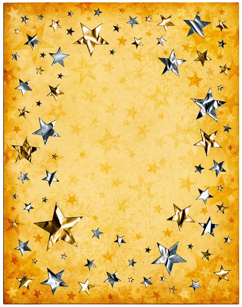 Papel velho e estrelas — Fotografia de Stock