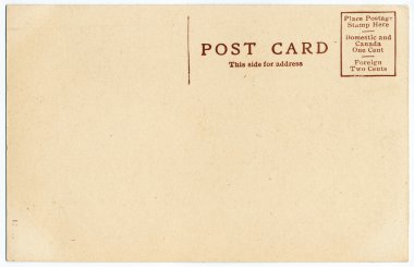 eski kartpostal arka