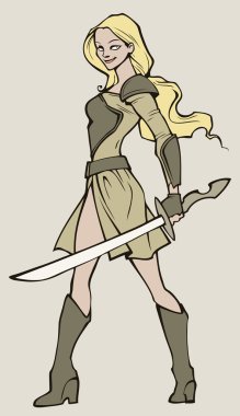 Download Woman Warrior Free Vector Eps Cdr Ai Svg Vector Illustration Graphic Art