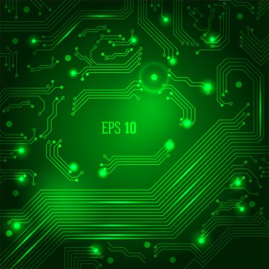 Devre kartı ile soyut arkaplan.