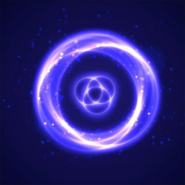 atom sembolü olan soyut yumuşak ışık daire.